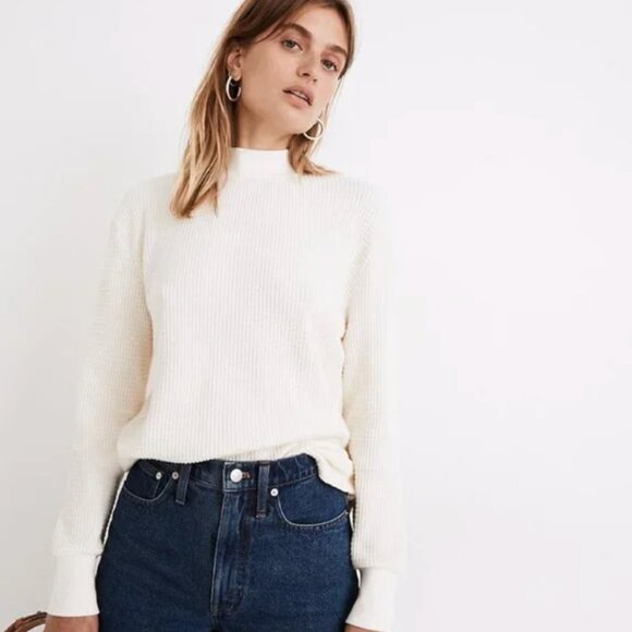 Madewell Waffle Knit Mock Knit - Picture 2 of 4